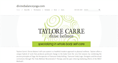 Desktop Screenshot of divinebalanceyoga.com